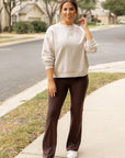 Julia Rose The Rhea Brown Bootcut Leggings