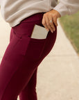 Julia Rose - The Maeve Maroon Bootcut Leggings