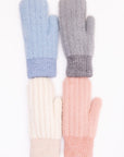 Plush Pastel Fuzzy Mittens