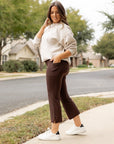 Julia Rose The Whitney Brown High Waisted Gaucho