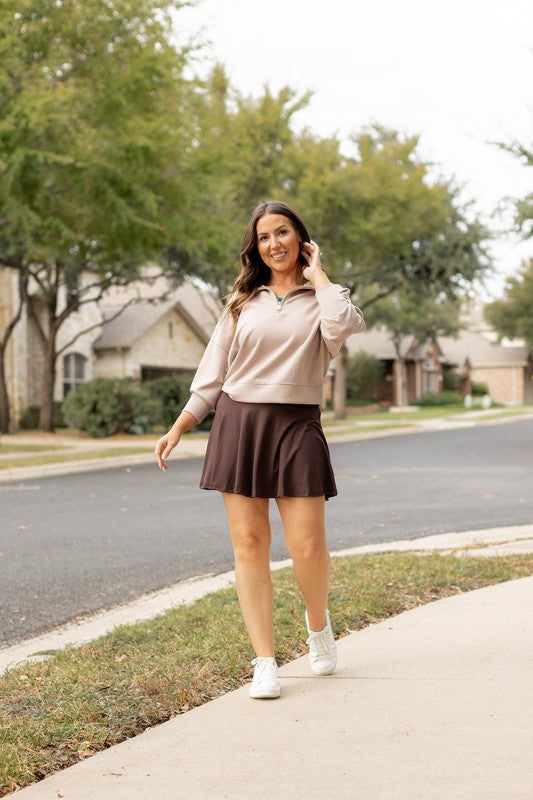 Julia Rose The Britt - Brown Skort