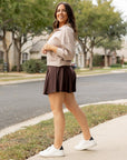 Julia Rose The Britt - Brown Skort