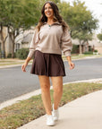 Julia Rose The Britt - Brown Skort