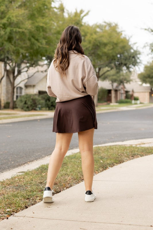 Julia Rose The Britt - Brown Skort