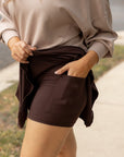 Julia Rose The Britt - Brown Skort