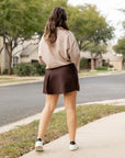 Julia Rose The Britt - Brown Skort