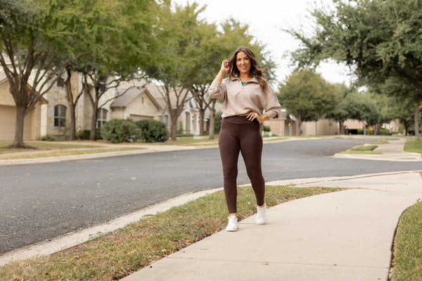 Julia Rose |The Becca Brown Crossover Full Length Leggings