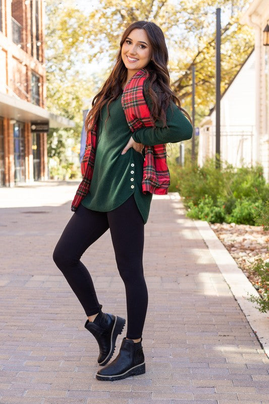 Julia Rose The Avery Black Full-Length Leggings NO POCKETS