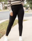 Julia Rose Black Full-Length Leggings NO POCKETS