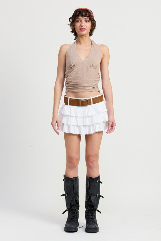 Emory Park Mini Belted Tiered Skort