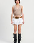 Emory Park Mini Belted Tiered Skort