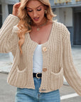 Cropped Knit Cardigan