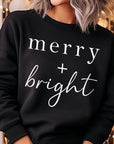 Merry+Bright Graphic Fleece Sweatshirts