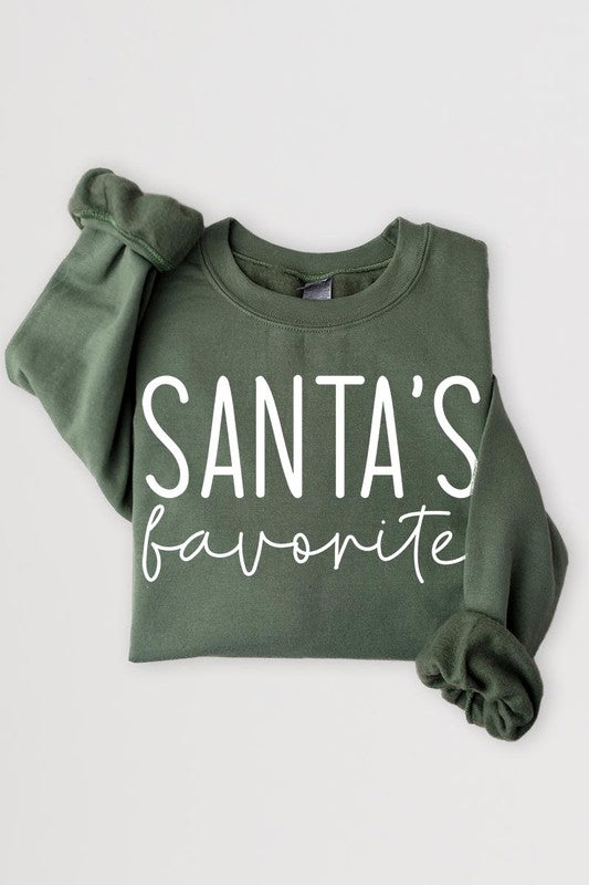 Santa&#39;s Favorite Graphic Fleece Sweatshirts