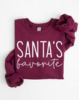 Santa's Favorite Graphic Fleece Sweatshirts