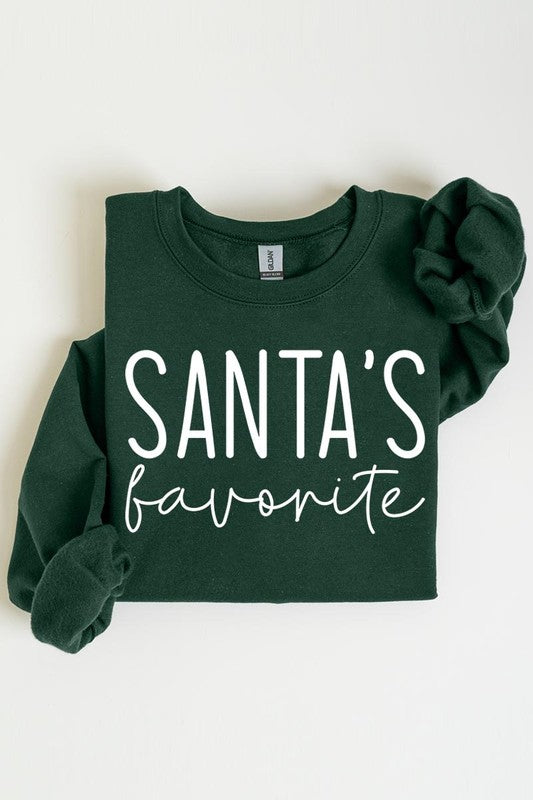 Santa&#39;s Favorite Graphic Fleece Sweatshirts