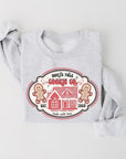 North Pole Gingerbread Cookie Graphic Sweatshirts