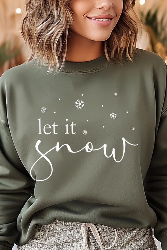 Let it Snow Graphic Fleece Sweatshirts