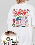 Christmas Movie Story Graphic Fleece Sweatshirts