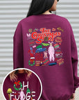 Christmas Movie Story Graphic Fleece Sweatshirts