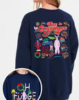 Christmas Movie Story Graphic Fleece Sweatshirts