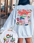 Christmas Movie Story Graphic Fleece Sweatshirts