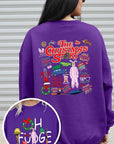 Christmas Movie Story Graphic Fleece Sweatshirts