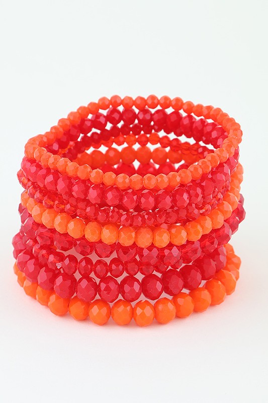 Mix Shades Layered Stretch Bracelet Set