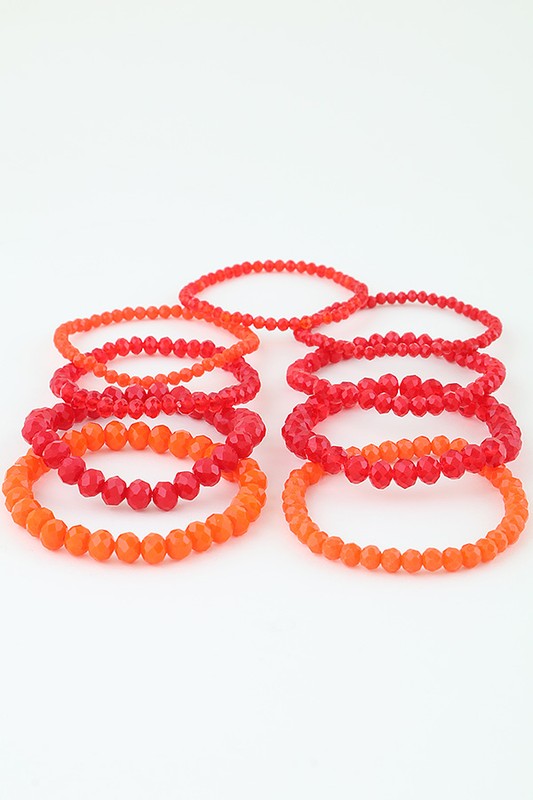 Mix Shades Layered Stretch Bracelet Set