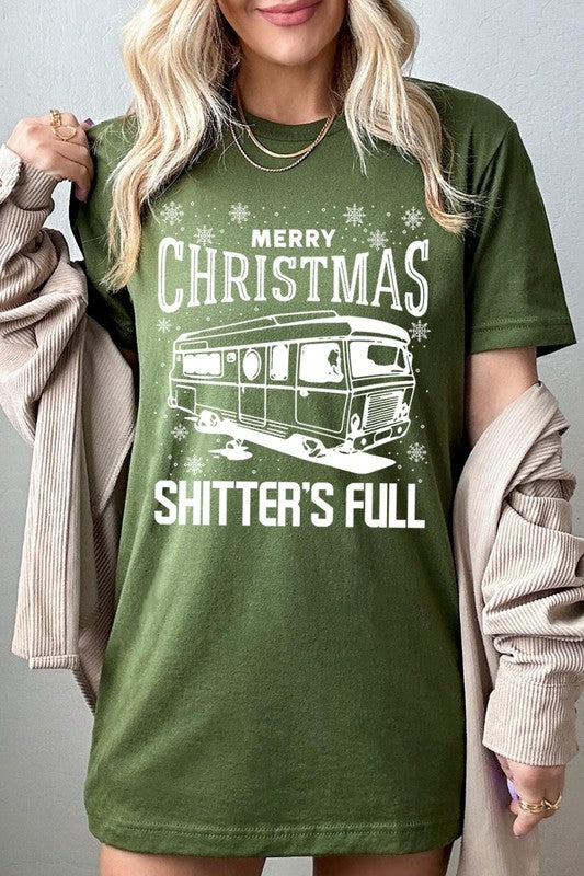 Merry Christmas Shitter&#39;s Full Graphic Tee