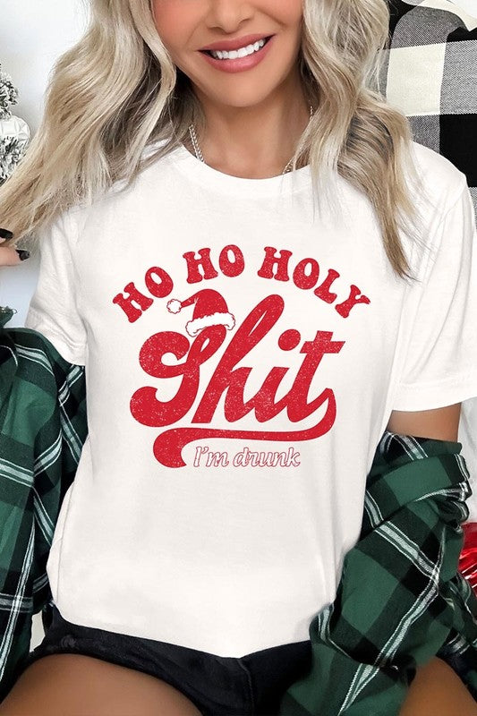 Ho Ho Ho Holy Shit I&#39;m Drunk Graphic Tee