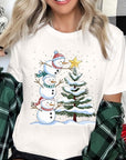 Cute Christmas Snowman Graphic Tee