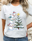 Cute Christmas Snowman Graphic Tee