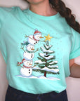 Cute Christmas Snowman Graphic Tee