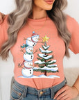 Cute Christmas Snowman Graphic Tee