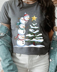 Cute Christmas Snowman Graphic Tee