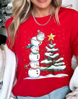 Cute Christmas Snowman Graphic Tee