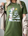 Cute Christmas Snowman Graphic Tee