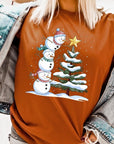 Cute Christmas Snowman Graphic Tee