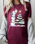 Cute Christmas Snowman Graphic Tee