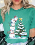 Cute Christmas Snowman Graphic Tee