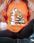 Cute Christmas Snowman Graphic Tee