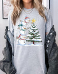 Cute Christmas Snowman Graphic Tee