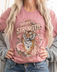 Not My Strength But His Tiger Graphic Tee