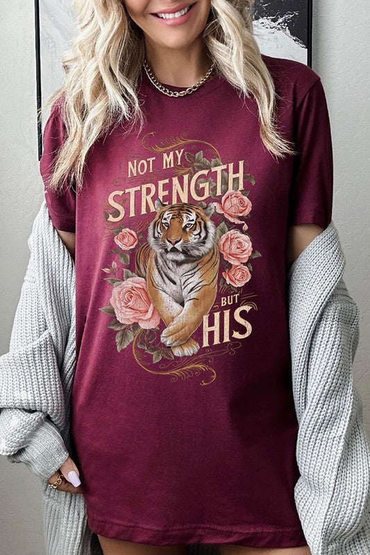 Not My Strength But His Tiger Graphic Tee