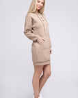 Pocket Drawstring Hooded Dress