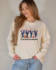 PLUS I'll be home for Christmas Dancing Long Sleeve Tee