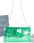 Color Mirror Envelope Clutch Swing Bag