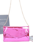 Color Mirror Envelope Clutch Swing Bag