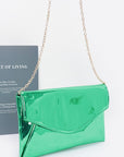 Color Mirror Envelope Clutch Swing Bag